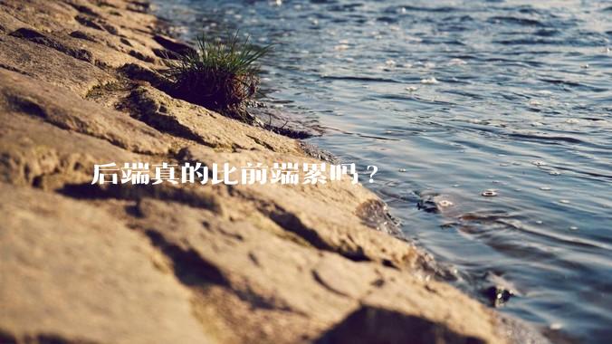 后端真的比前端累吗?